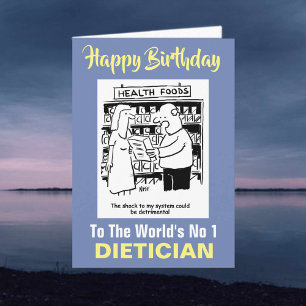 Carte Le diététicien No 1 du monde - Joyeux anniversaire