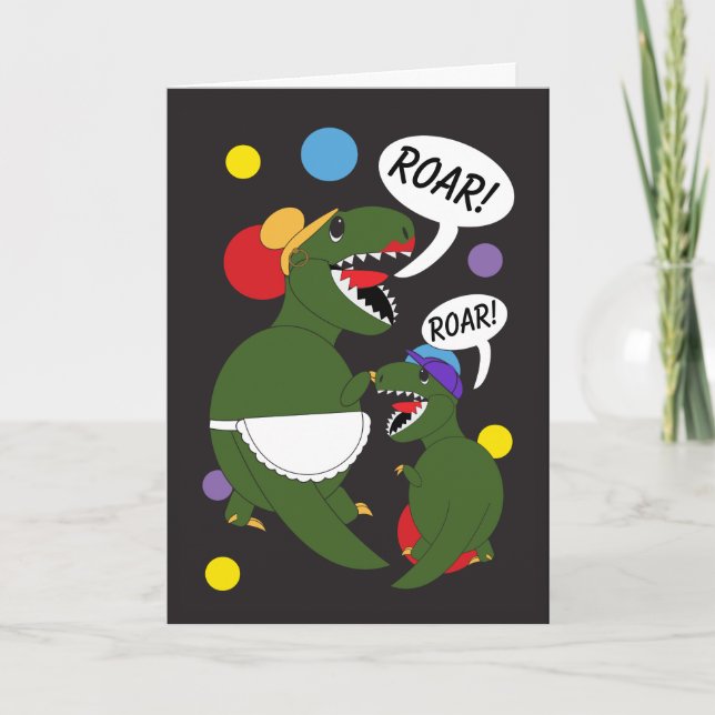 Carte Le dinosaure de Rex de Tyrannosaurus de jour de (Devant)