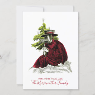 Carte Le docteur Père Noël. Bébé, c'est le cochon dehors