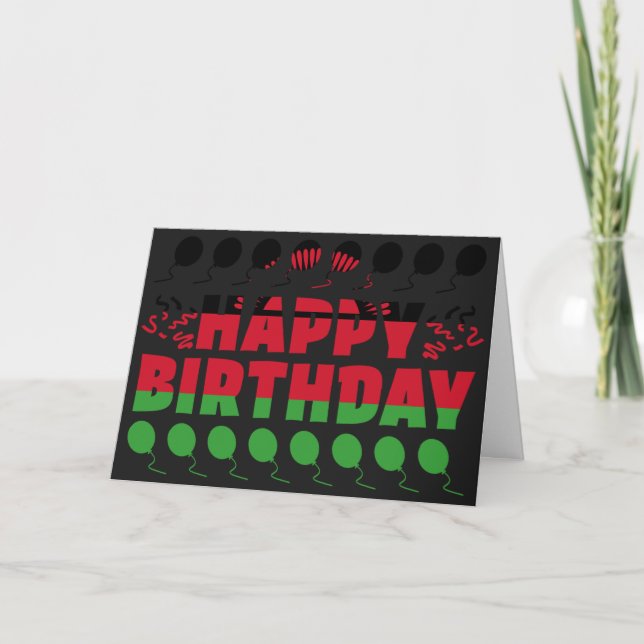 Carte Le drapeau du Malawi est l'anniversaire patriotiqu (Devant)