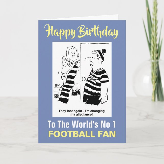 Carte Le fan de football n°1 du monde - Joyeux anniversa (Devant)
