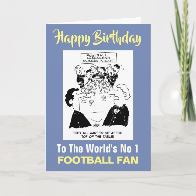 Carte Le fan de football n°1 du monde - Joyeux anniversa (Devant)