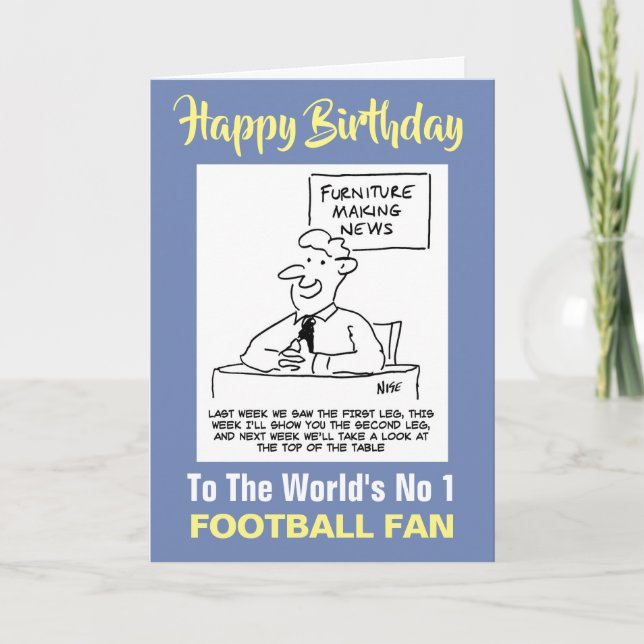 Carte Le fan de football n°1 du monde - Joyeux anniversa (Devant)