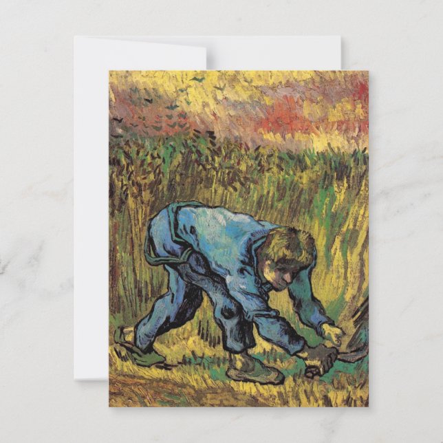 Carte Le Faucheur à la faucille par Vincent van Gogh (Devant)