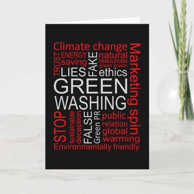 Carte Le Faux Lavage Vert Ment À La Tromperie (Devant)