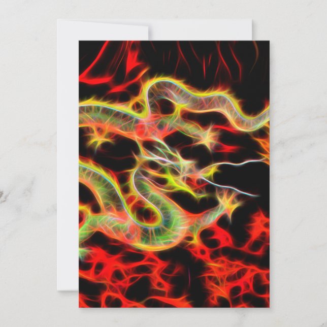 Carte Le feu de dragon sur l'énergie chanceuse (Devant)