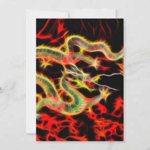 Carte Le feu de dragon sur l'énergie chanceuse