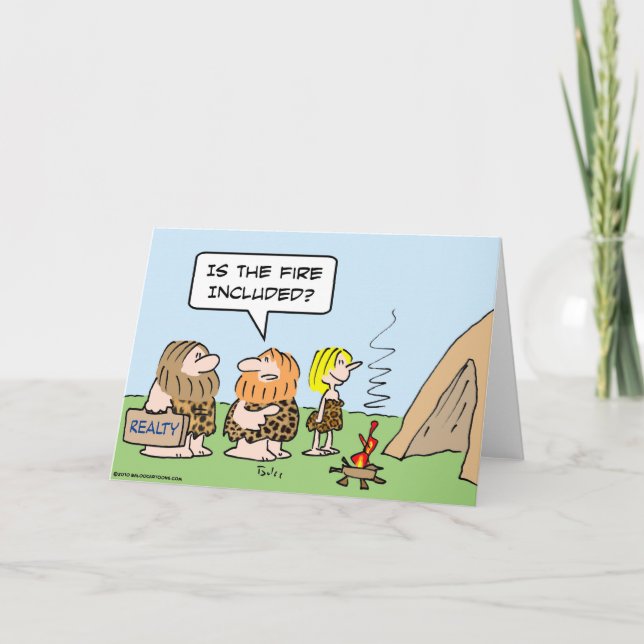 Carte le feu d'objet immobilier d'homme des cavernes (Devant)