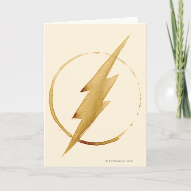 Carte Le Flash | Emblème de la poitrine jaune (Devant)