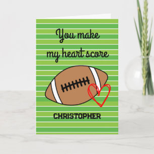 Carte Le football de la Saint Valentin