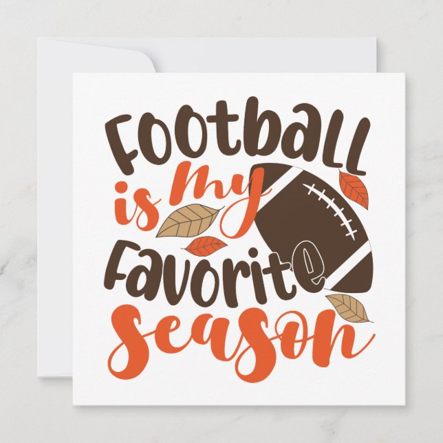 Carte Le football est ma saison préférée (Devant)