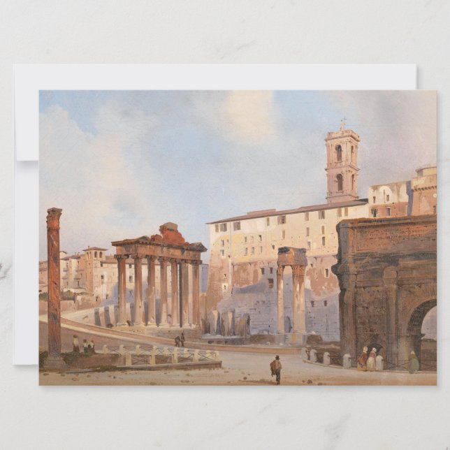 Carte Le Forum romain antique (par Ippolito Caffi) (Devant)