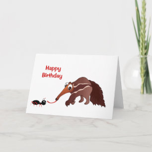 Carte Le fourmilier rencontre son anniversaire de