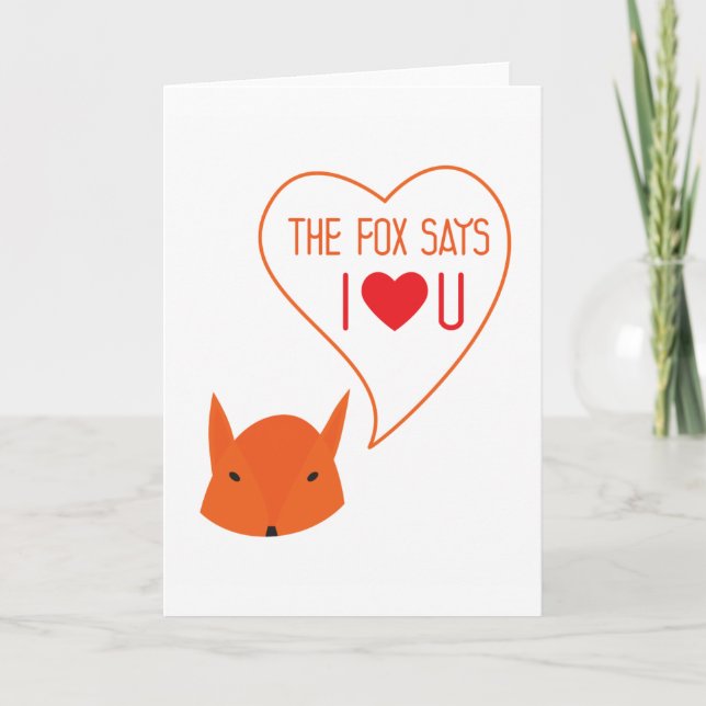 Carte le Fox dit que je t'aime ! (Devant)