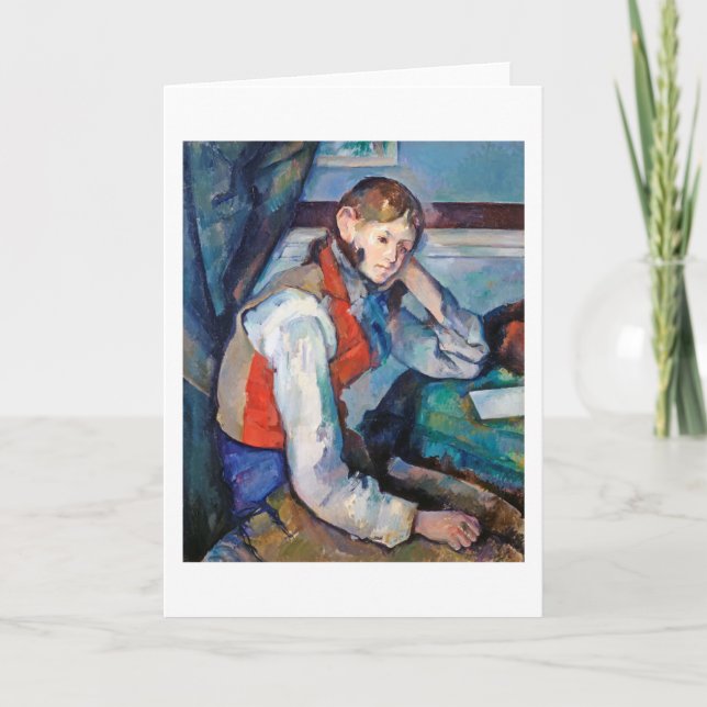 Carte Le Garçon de la Veste Rouge, Cezanne (Devant)