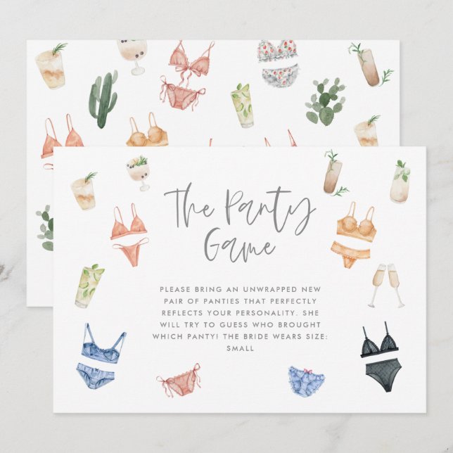 Carte Le gibier lingerie champagne de cocktail (Devant / Derrière)