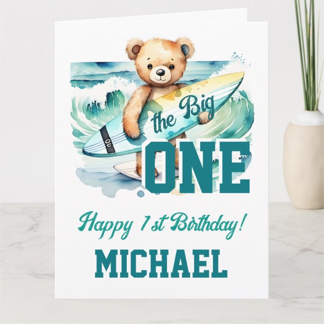 Carte Le grand surf d'anniversaire de la fête du surf en (Devant)