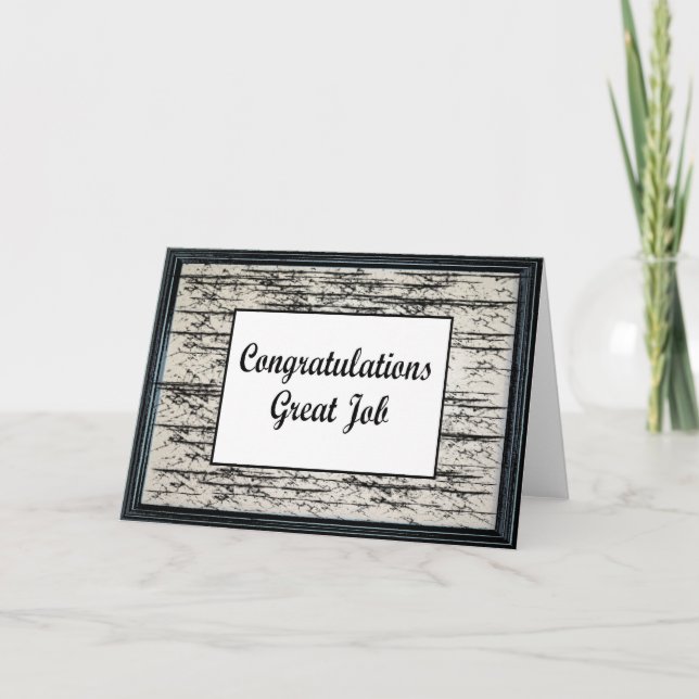 Carte Le grand travail de félicitations (Devant)