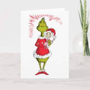 Carte Le Grinch tient Cindy Lou Who