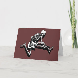 Carte Le guitariste squelettique sautent