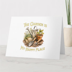 Carte Le jardin est mon endroit heureux - Amateurs de ja