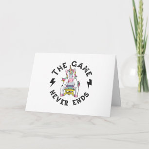 Carte Le jeu ne se termine jamais pour Unicorns