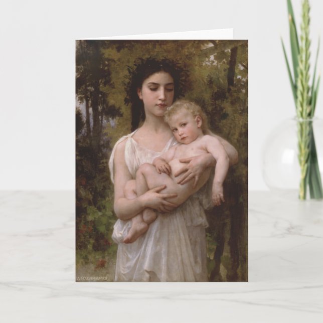 Carte Le Jeune Frere (le petit frère) Bouguereau (Devant)