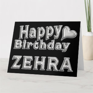 Carte Le Jour de l'anniversaire de Zehra Happy Birthday