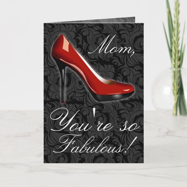 Carte Le jour de mère fabuleux de chaussure de mode (Devant)