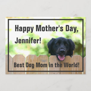 Carte Le jour de mère heureux de la maman   de chien