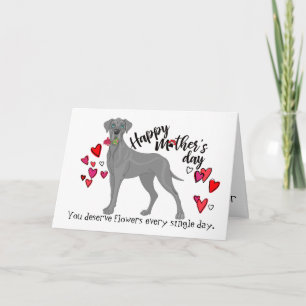 Carte Le jour de mère heureux de votre great dane