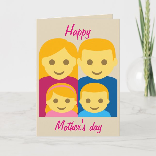 Carte Le jour de mère heureux Emoji (Devant)