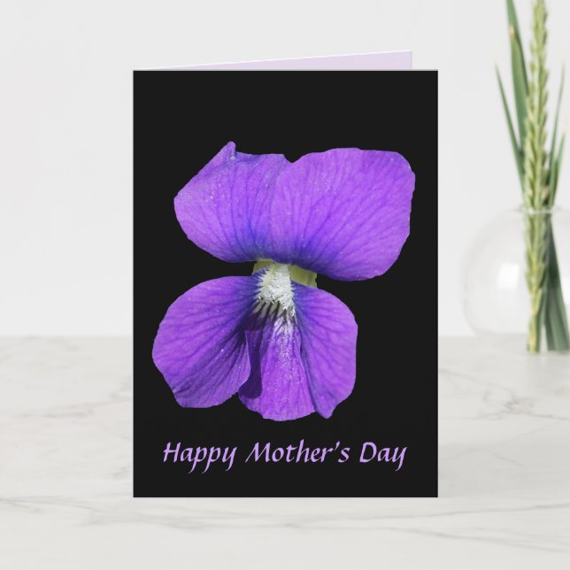 Carte Le jour de mère violet pourpre (Devant)