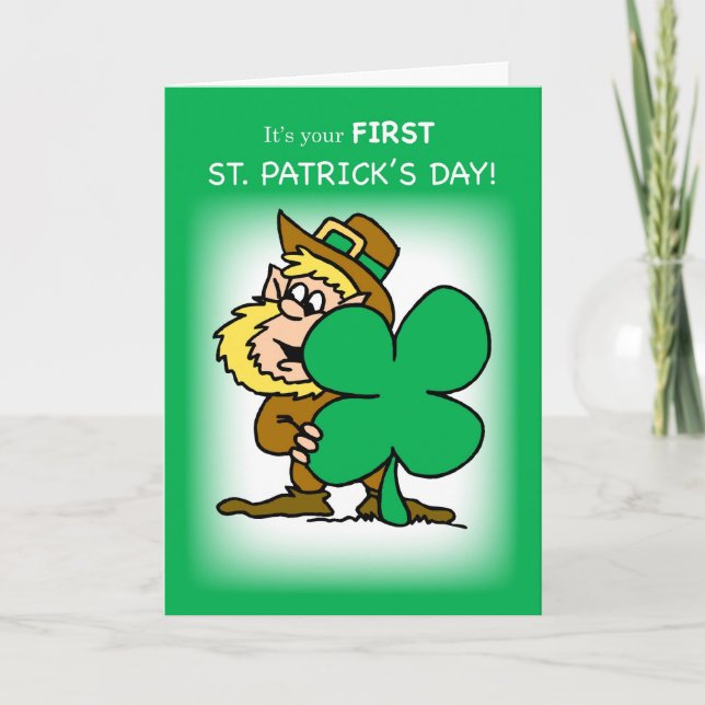 Carte Le jour de premier St Patrick du bébé (Devant)