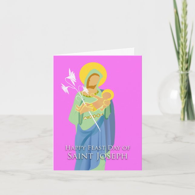 Carte Le jour de St Joseph, conception abstraite aux (Devant)