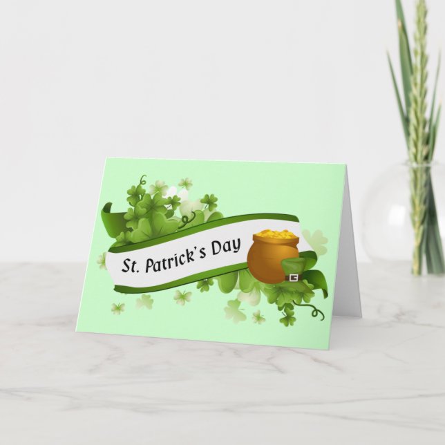 Carte Le jour de St Patrick heureux (Devant)