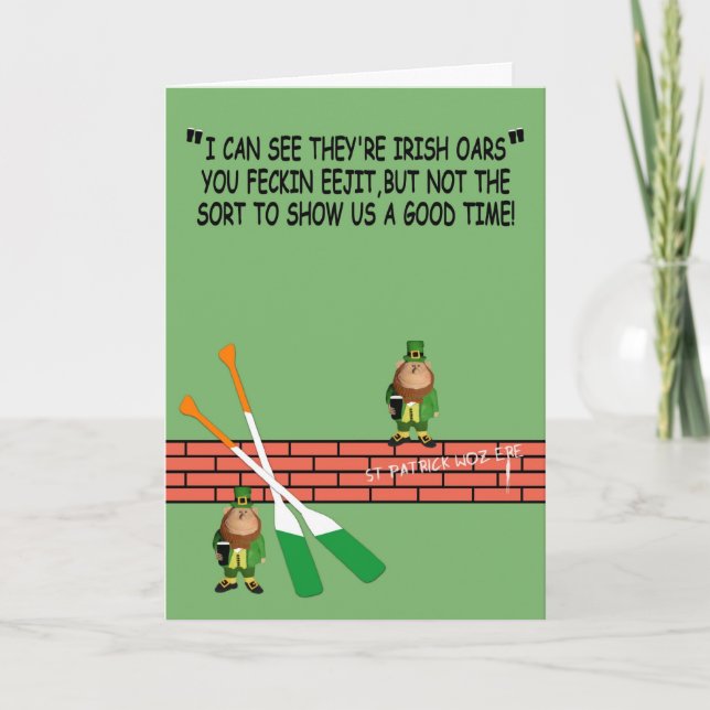 Carte Le jour de St Patrick hilare (Devant)