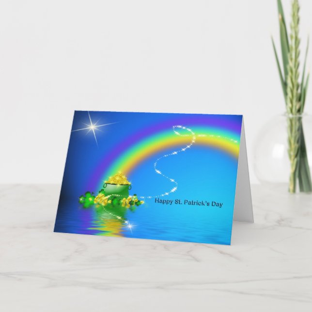 Carte Le jour de St Patrick - pot d'or (Devant)