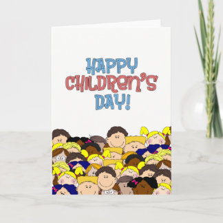 Carte Le jour des enfants heureux - enfants de sourire