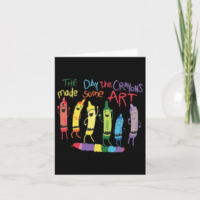 Carte Le Jour Les Crayons Quittent Les Décorations Anniv (Devant)