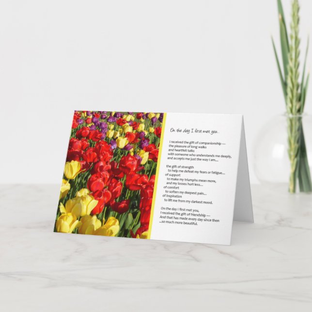 Carte Le Jour Où Je T'Ai Rencontrée...Amitié (Devant)