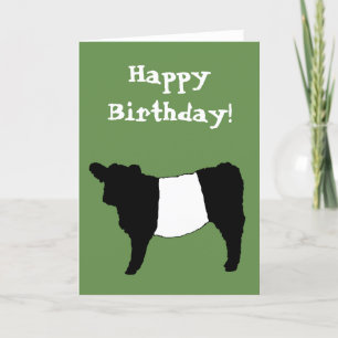 Carte Le joyeux anniversaire Beltie a ceinturé des
