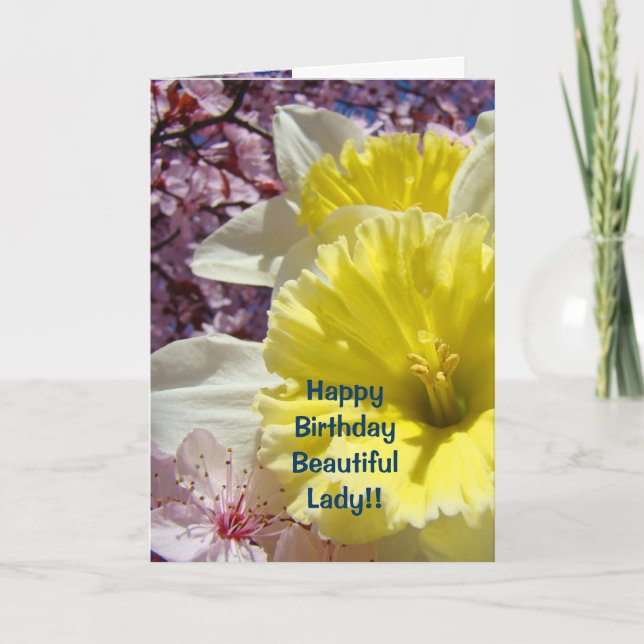 Carte Le joyeux anniversaire carde belle Madame (Devant)
