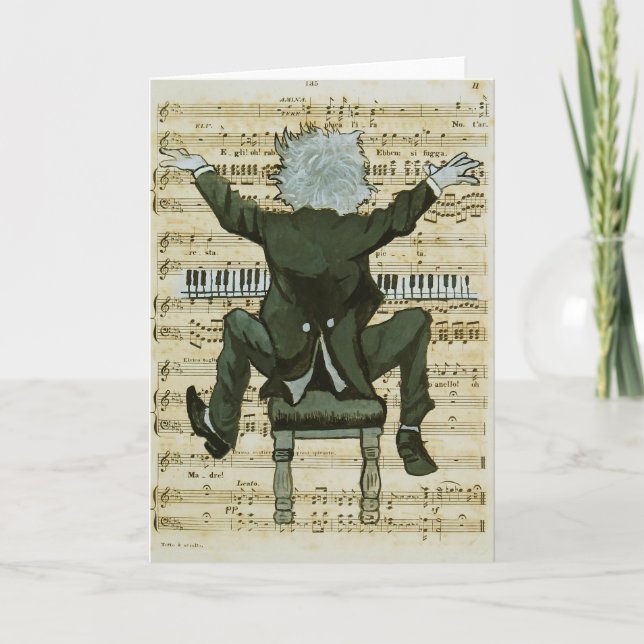 Carte Le joyeux pianiste (Devant)