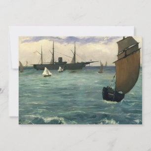 Carte Le Kearsarge à Boulogne Édouard Manet