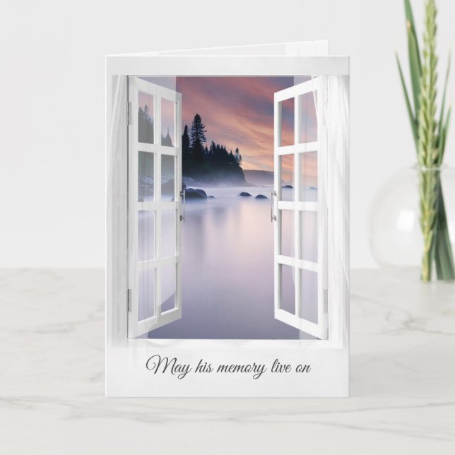 Carte Le lac Mist en forme de fenêtre (Devant)