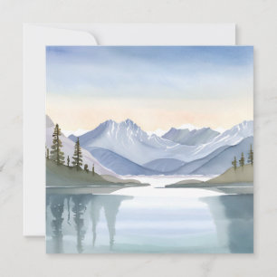 Carte Le lac Tahoe   Aquarelle Montagne Californie Nevad