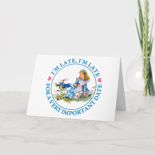 Carte Le lapin blanc se précipite par Alice au pays des (Devant)