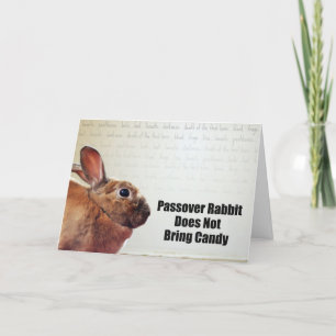 Carte Le Lapin De Pâque N'Apporte Pas De Bonbons