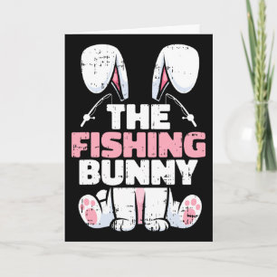 Carte Le lapin de pêche Pâques Famille appariement print